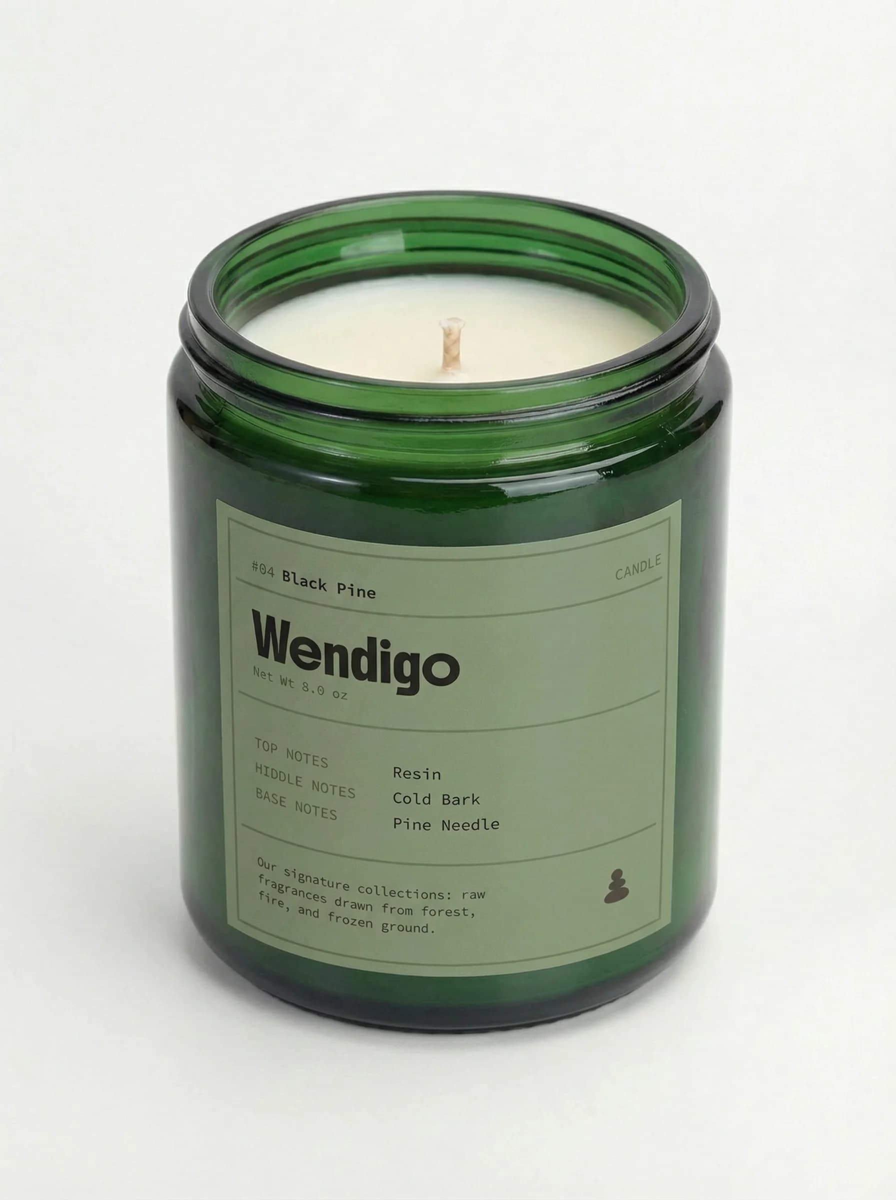 Wendigo Black Pine candle product photograph