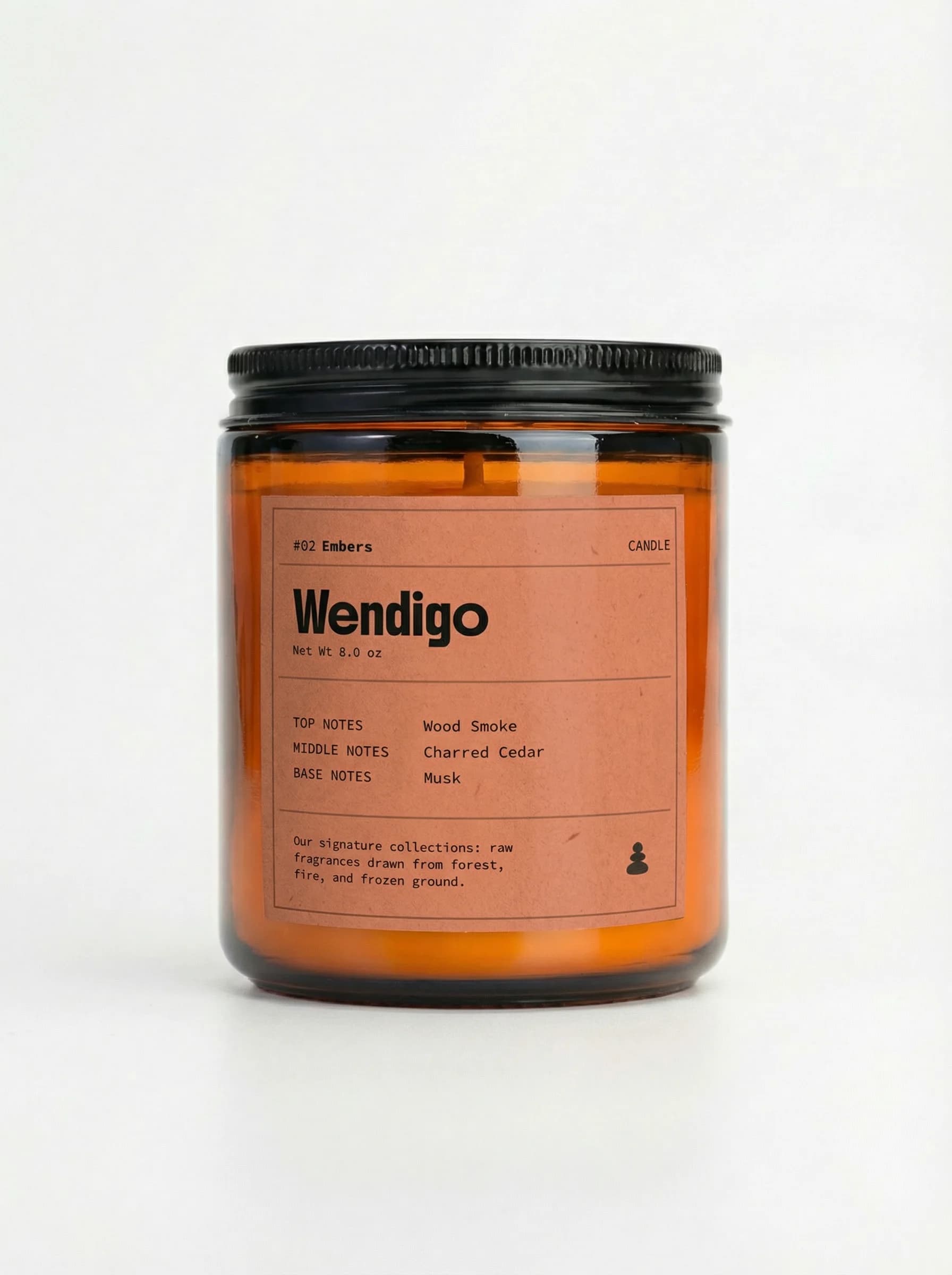 Wendigo Embers candle product photograph
