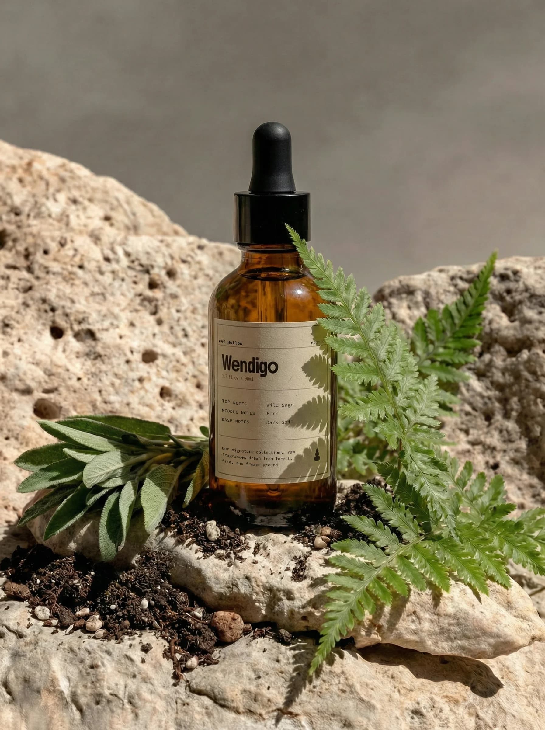Hollow Body Oil by Wendigo — Cold steel accord, pink grapefruit, shiso leaf, fractionated coconut and jojoba body oil, 100ml / 3.4 fl oz