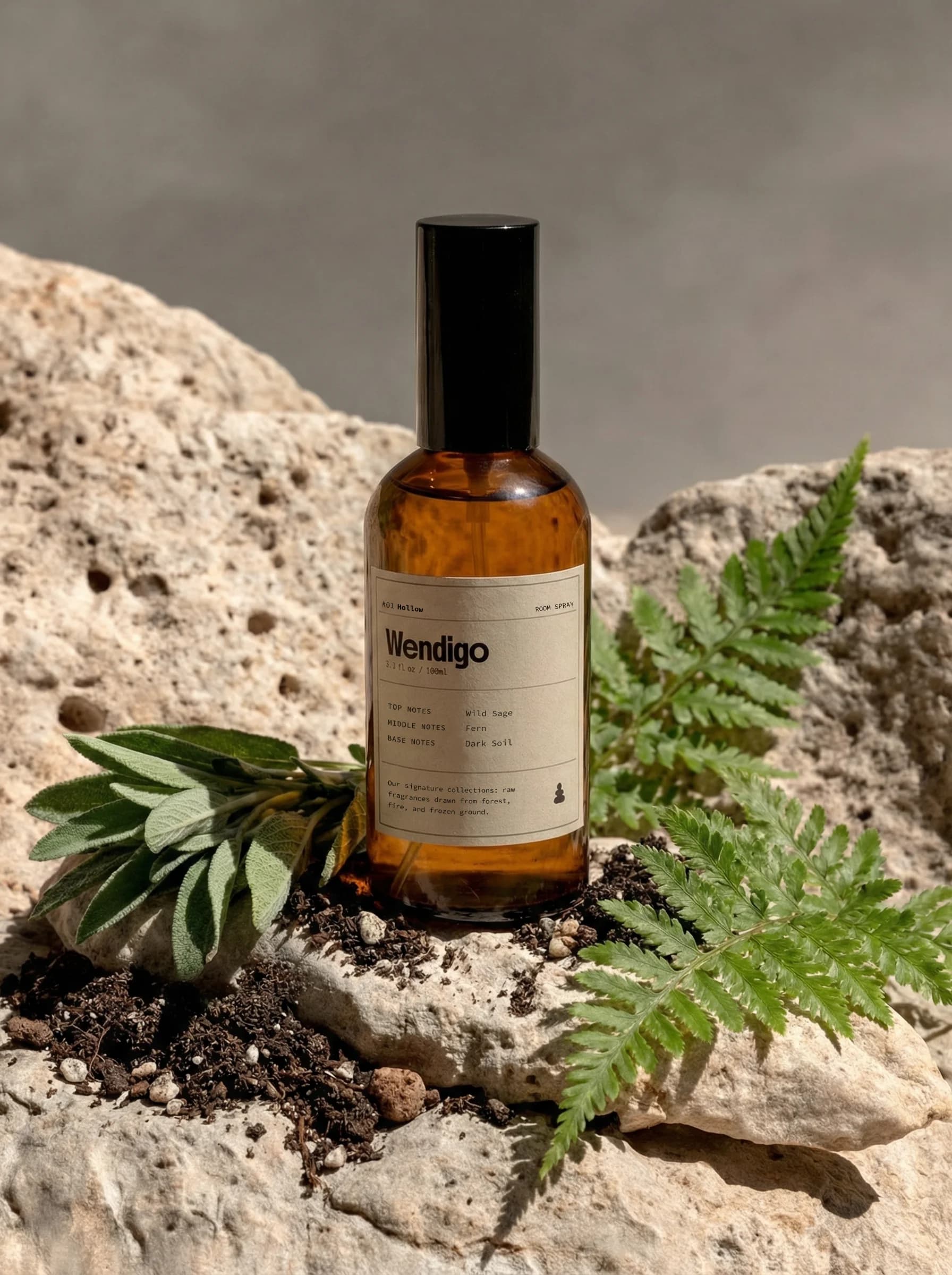 Hollow Room Spray by Wendigo — Cold steel accord, pink grapefruit, shiso leaf, alcohol-based room spray, 100ml / 3.4 fl oz