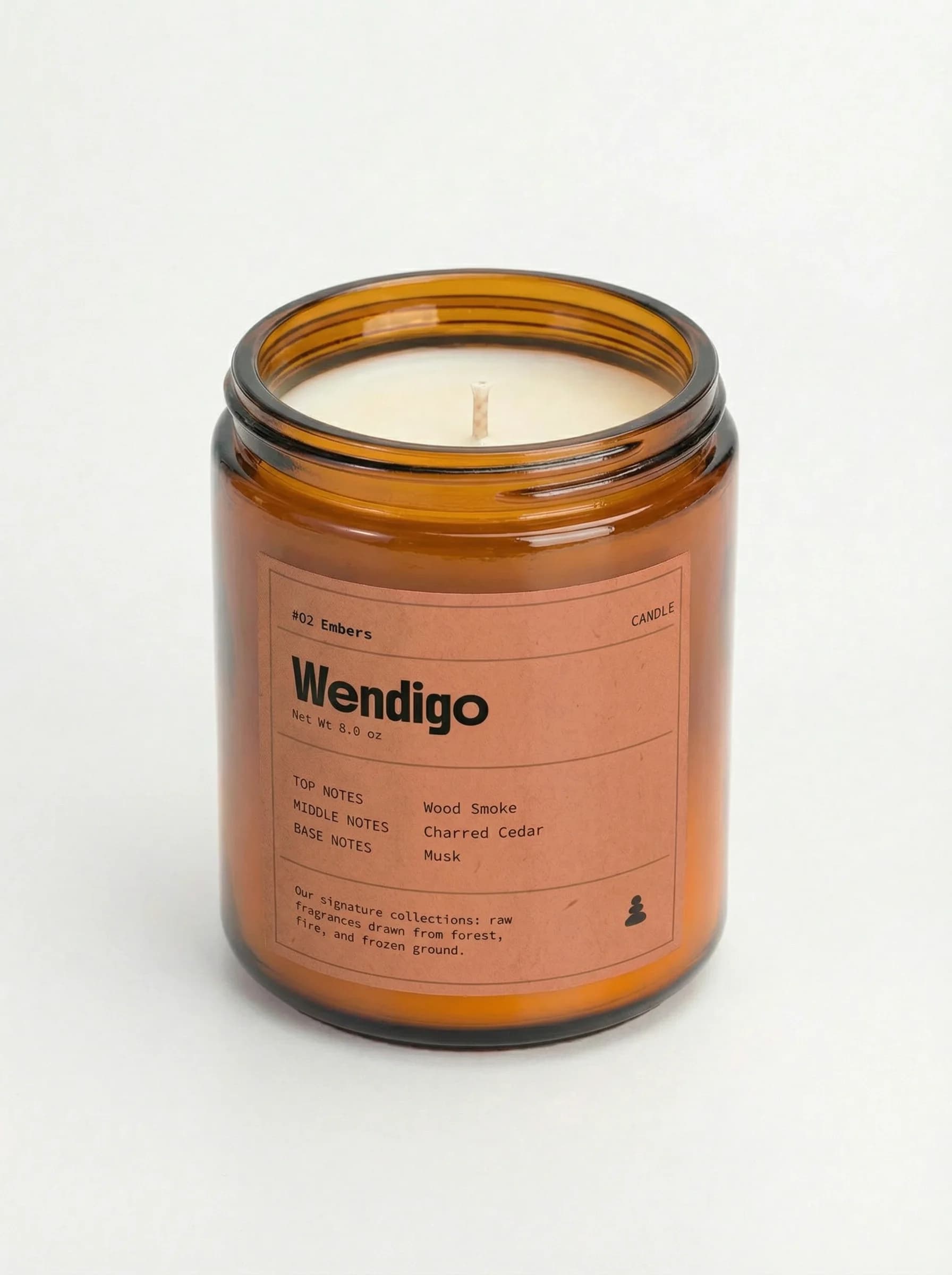 Wendigo Embers candle product photograph